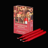 Svíčky stromkové 12 ks červené