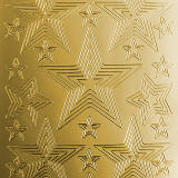 Etikety samolepící - Hvězdy zlatá