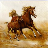 Ubrousek na decoupage - vzor 4110 koně