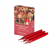 Svíčky stromkové 12 ks červené