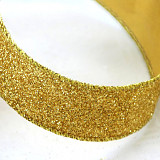 Stuha dekorační glitrová š. 38 mm zlatá