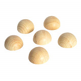 Dřevěné korálky 25 mm polokoule - 6 ks