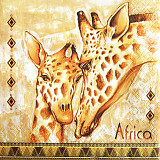 Ubrousek na decoupage - vzor 4518 Afrika žirafy