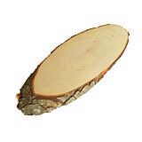Dřevěný ovál s kůrou 35x15 cm