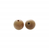 Dřevěné korálky 15 mm přírodní 1ks