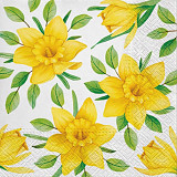 Ubrousek na decoupage - vzor 1213 narcisky květy