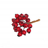 Dekorace jablíčka 1 cm - svazek 24 ks červená mini