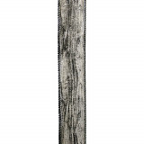 Bavlněná stuha dekor dřevo š. 40 mm šedá