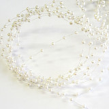 Závěs z plastových perel - malé bílé 2 m