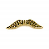 Kovový korálek - andělská křídla zlatá