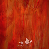 Sklo 30 x 30 cm opál Yang - tm. červená melír