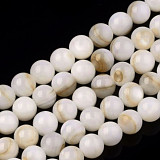 Korálky 8 mm - perleť 22 ks