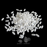 Perličky oválné - rýže 6x3 mm bílá 10 g
