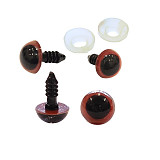 Oči bezpečnostní kulaté hnědé 12 mm / 2 ks
