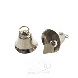 Zvonečky stříbrné 1 x 1,2 cm kovové