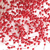 Závěs z plastových perel 1,2 m - malé červené