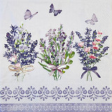 Ubrousek na decoupage - vzor 0109 levandule tři svazky