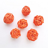 Ratan kuličky 3 cm -  1 ks oranžová