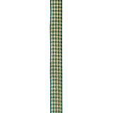Stuha kostka s drátkem, š. 15 mm zelená