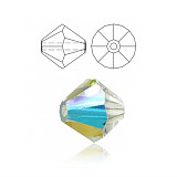 Korálky Preciosa sluníčka - 6 mm crystal AB / 12 ks
