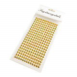 Samolepící perličky zlaté 6 mm / 260 ks