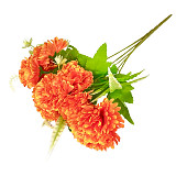 Chryzantéma 9 květů 32 cm - kytice oranžová