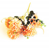 Chryzantéma 7 květů 30 cm - světlá oranžová
