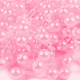 Závěs z plastových perel - růžová