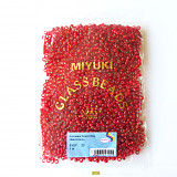 Korálky skleněné 5 mm Miyuki 250 g - červená