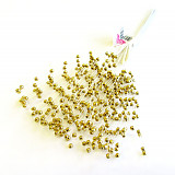 Dekorace - zlaté perličky, svazek 12 ks