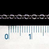 Řetízek bižuterní kulatý, oko 2,5 mm platina - 1 m