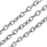 Řetízek bižuterní ovál 3x2 mm platina 1 m