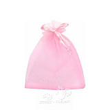 Organzový sáček 10x7,5cm růžový