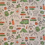 Ubrousek na decoupage - vzor 2667 kempingový eco