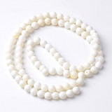 Korálky 8 mm - perleť bílá 22 ks