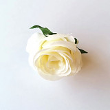 Dekorace květ růže 6 cm / 1 ks smetanová