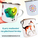 MALBA NA PLECHOVÉ HRNEČKY akrylovými barvami