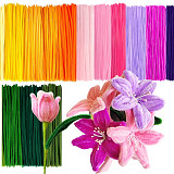 KVĚTINY z plyšových drátků